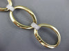 ESTATE LARGE 1.05CT DIAMOND 14KT 2 TONE GOLD 3D CLASSIC OVAL LINK FUN BRACELET