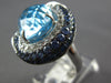 EXTRA LARGE 20.07CT DIAMOND & AAA SAPPHIRE & BLUE TOPAZ 14KT WHITE GOLD FUN RING