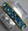 ESTATE 1.37CT AAA BLUE TOPAZ 18KT YELLOW GOLD 3D ASSCHER CUT FILIGREE FUN RING