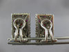 LARGE 4.0CT DIAMOND & AAA RUBY 18KT WHITE GOLD ROUND & PRINCESS CLIP ON EARRINGS