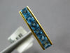 ESTATE 1.37CT AAA BLUE TOPAZ 18KT YELLOW GOLD 3D ASSCHER CUT FILIGREE FUN RING
