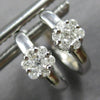 SMALL .10CT DIAMOND 14K WHITE GOLD INVISIBLE HUGGIE HOOP HANGING EARRINGS #27908