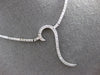 ESTATE .96CT DIAMOND 14KT WHITE GOLD 3D CLASSIC QUESTION MARK NECKLACE