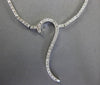ESTATE .96CT DIAMOND 14KT WHITE GOLD 3D CLASSIC QUESTION MARK NECKLACE