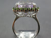 EXTRA LARGE 14.66CT DIAMOND & AAA PURPLE & GREEN AMETHYST 18K WHITE GOLD 3D RING
