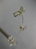 LARGE .63CT DIAMOND 18KT WHITE GOLD MULTI BUTTERFLY EAR CLIMBER HANGING EARRINGS