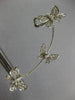 LARGE .63CT DIAMOND 18KT WHITE GOLD MULTI BUTTERFLY EAR CLIMBER HANGING EARRINGS