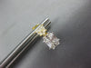1.06CT WHITE & CANARY DIAMOND 18K 2 TONE GOLD BAGUETTE KITE CUT HANGING EARRINGS