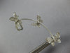 LARGE .63CT DIAMOND 18KT WHITE GOLD MULTI BUTTERFLY EAR CLIMBER HANGING EARRINGS
