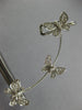 LARGE .63CT DIAMOND 18KT WHITE GOLD MULTI BUTTERFLY EAR CLIMBER HANGING EARRINGS