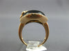 ESTATE LARGE .51CT DIAMOND & AAA ONYX 14KT ROSE GOLD FLOWER BUTTERFLY OVAL RING