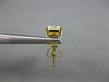 1.06CT WHITE & CANARY DIAMOND 18K 2 TONE GOLD BAGUETTE KITE CUT HANGING EARRINGS