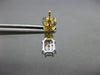 1.06CT WHITE & CANARY DIAMOND 18K 2 TONE GOLD BAGUETTE KITE CUT HANGING EARRINGS