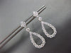 ESTATE 1.70CT DIAMOND 18KT WHITE GOLD 3D CLASSIC OPEN TEAR DROP HANGING EARRINGS