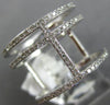 ESTATE LARGE .38CT DIAMOND 14KT WHITE GOLD CLASSIC TRIPLE ROW RING