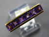 ESTATE .90CT AAA AMETHYST 18KT YELLOW GOLD 3D ASSCHER CUT FILIGREE FUN RING