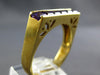 ESTATE .90CT AAA AMETHYST 18KT YELLOW GOLD 3D ASSCHER CUT FILIGREE FUN RING