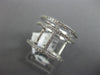 ESTATE LARGE .38CT DIAMOND 14KT WHITE GOLD CLASSIC TRIPLE ROW RING