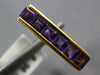 ESTATE .90CT AAA AMETHYST 18KT YELLOW GOLD 3D ASSCHER CUT FILIGREE FUN RING