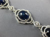 EXTRA LARGE 59.54CT LONG DIAMOND & AAA SAPPHIRE 18K WHITE GOLD COCKTAIL BRACELET