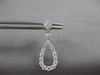 ESTATE 1.70CT DIAMOND 18KT WHITE GOLD 3D CLASSIC OPEN TEAR DROP HANGING EARRINGS
