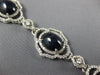 EXTRA LARGE 59.54CT LONG DIAMOND & AAA SAPPHIRE 18K WHITE GOLD COCKTAIL BRACELET
