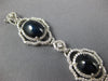 EXTRA LARGE 59.54CT LONG DIAMOND & AAA SAPPHIRE 18K WHITE GOLD COCKTAIL BRACELET