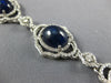 EXTRA LARGE 59.54CT LONG DIAMOND & AAA SAPPHIRE 18K WHITE GOLD COCKTAIL BRACELET