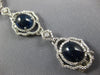 EXTRA LARGE 59.54CT LONG DIAMOND & AAA SAPPHIRE 18K WHITE GOLD COCKTAIL BRACELET