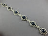 EXTRA LARGE 59.54CT LONG DIAMOND & AAA SAPPHIRE 18K WHITE GOLD COCKTAIL BRACELET