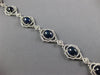 EXTRA LARGE 59.54CT LONG DIAMOND & AAA SAPPHIRE 18K WHITE GOLD COCKTAIL BRACELET