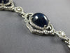 EXTRA LARGE 59.54CT LONG DIAMOND & AAA SAPPHIRE 18K WHITE GOLD COCKTAIL BRACELET