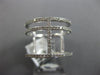 ESTATE LARGE .38CT DIAMOND 14KT WHITE GOLD CLASSIC TRIPLE ROW RING