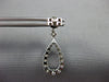 ESTATE 1.70CT DIAMOND 18KT WHITE GOLD 3D CLASSIC OPEN TEAR DROP HANGING EARRINGS