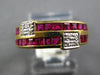 1.24CT DIAMOND & AAA RUBY 18KT YELLOW GOLD ROUND & PRINCESS CRISS CROSS FUN RING