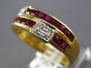 1.24CT DIAMOND & AAA RUBY 18KT YELLOW GOLD ROUND & PRINCESS CRISS CROSS FUN RING