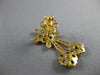 LARGE 1.95CT DIAMOND & AAA EMERALD 18K 2 TONE GOLD MULTI FLOWER HANGING EARRINGS