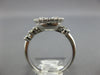 ESTATE WIDE .60CT DIAMOND 14KT WHITE GOLD 3D CLASSIC CLUSTER OVAL FUN LOVE RING