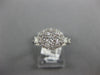 ESTATE WIDE .60CT DIAMOND 14KT WHITE GOLD 3D CLASSIC CLUSTER OVAL FUN LOVE RING