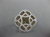 EXTRA LARGE 2.06CT WHITE & MOCHA DIAMOND 14K 2 TONE GOLD 4 LEAF CLOVER STAR RING