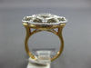 EXTRA LARGE 2.06CT WHITE & MOCHA DIAMOND 14K 2 TONE GOLD 4 LEAF CLOVER STAR RING