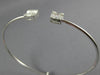 .43CT DIAMOND 18KT WHITE GOLD ROUND & BAGUETTE SQUARE FLEXIBLE BANGLE BRACELET