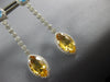 LARGE 6.20CT DIAMOND & AAA BLUE TOPAZ & CITRINE 18KT WHITE GOLD HANGING EARRINGS