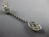 LARGE 6.20CT DIAMOND & AAA BLUE TOPAZ & CITRINE 18KT WHITE GOLD HANGING EARRINGS