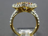 LARGE 1.26CT DIAMOND & AAA PINK SAPPHIRE 14K YELLOW GOLD SIDEWAY SQUARE FUN RING