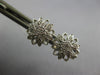 ESTATE .16CT DIAMOND 14KT WHITE GOLD 3D FLOWER FILIGREE CLASSIC STUD EARRINGS