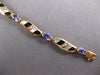 2.97CT DIAMOND & AAA TANZANITE 14KT YELLOW GOLD 3D OVAL & ROUND TENNIS BRACELET