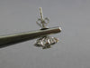 ESTATE .16CT DIAMOND 14KT WHITE GOLD 3D FLOWER FILIGREE CLASSIC STUD EARRINGS