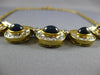 LARGE & LONG 16.0CT DIAMOND & AAA SAPPHIRE 18KT YELLOW GOLD LOVE KNOT NECKLACE