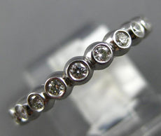 .22CT DIAMOND 14K WHITE GOLD ROUND BEZEL 11 STONE SEMI ETERNITY ANNIVERSARY RING